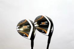 Callaway X2 Hot 3, 5 Wood Set RH Aldila Graphite Shafts Seniors Flex