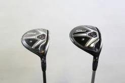 Titleist 915F 3, 5 Wood Set RH Diamana Graphite Shafts Regular Flex