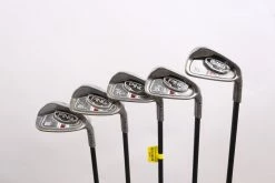 Ping I15 4, 6-8, PW Black Dot Iron Set RH Aldila Graphite Shafts Stiff Flex